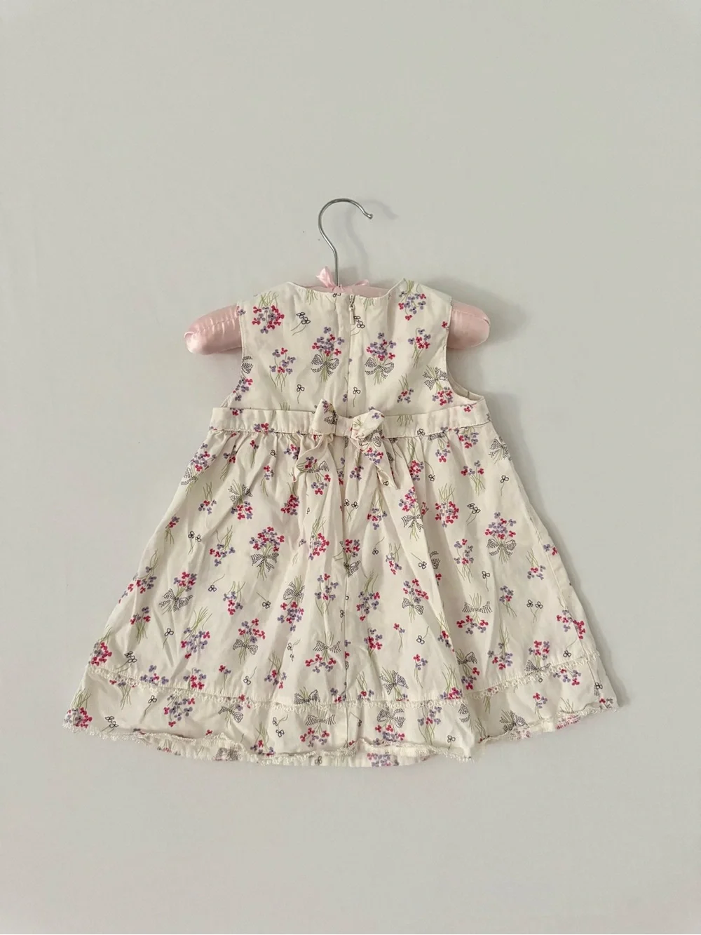Gymboree 6-12m Cream Dress with Pink Floral Accents